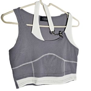 Cider crop top tank with halter strap